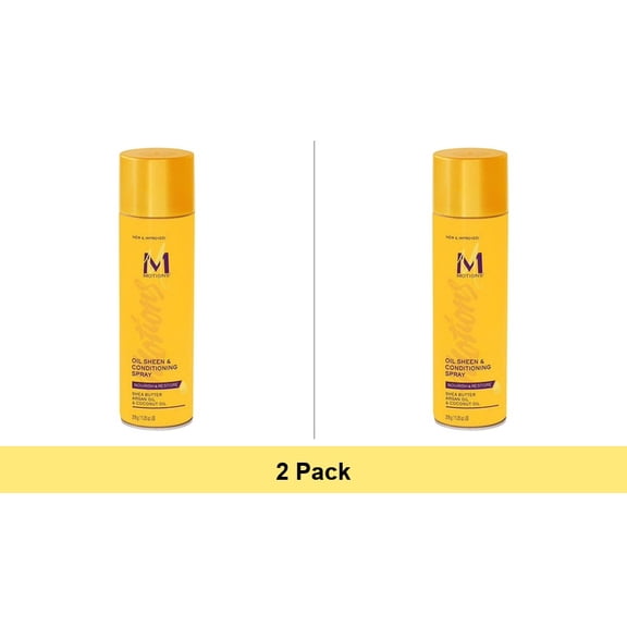 Motions Oil Sheen and Conditioning Spray with Shea Butter, Argan Oil and Coconut Oil, 11.25 Oz - 2 Pack