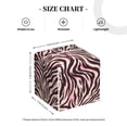thumbnail image 2 of Leather Tissue Box Cover Square - Tiger zebra stripes print pink Waterproof Tissue Box Holder Paper Case Organizer Dispenser for Modern Home Office Room Home Bathroom Decor, 2 of 7