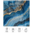 thumbnail image 7 of Abstract Marble Bed Skirt King Size 16" Drop Blue Gradient Gold Crack Texture Art Ruffled Wrap Around Bed Skirts Adjustable Elastic Bedskirt Dust Ruffle for King Size Bed, 7 of 7