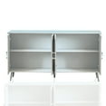 thumbnail image 5 of Modern champagne silver cabinet with stable structure for living room media storage, 5 of 6