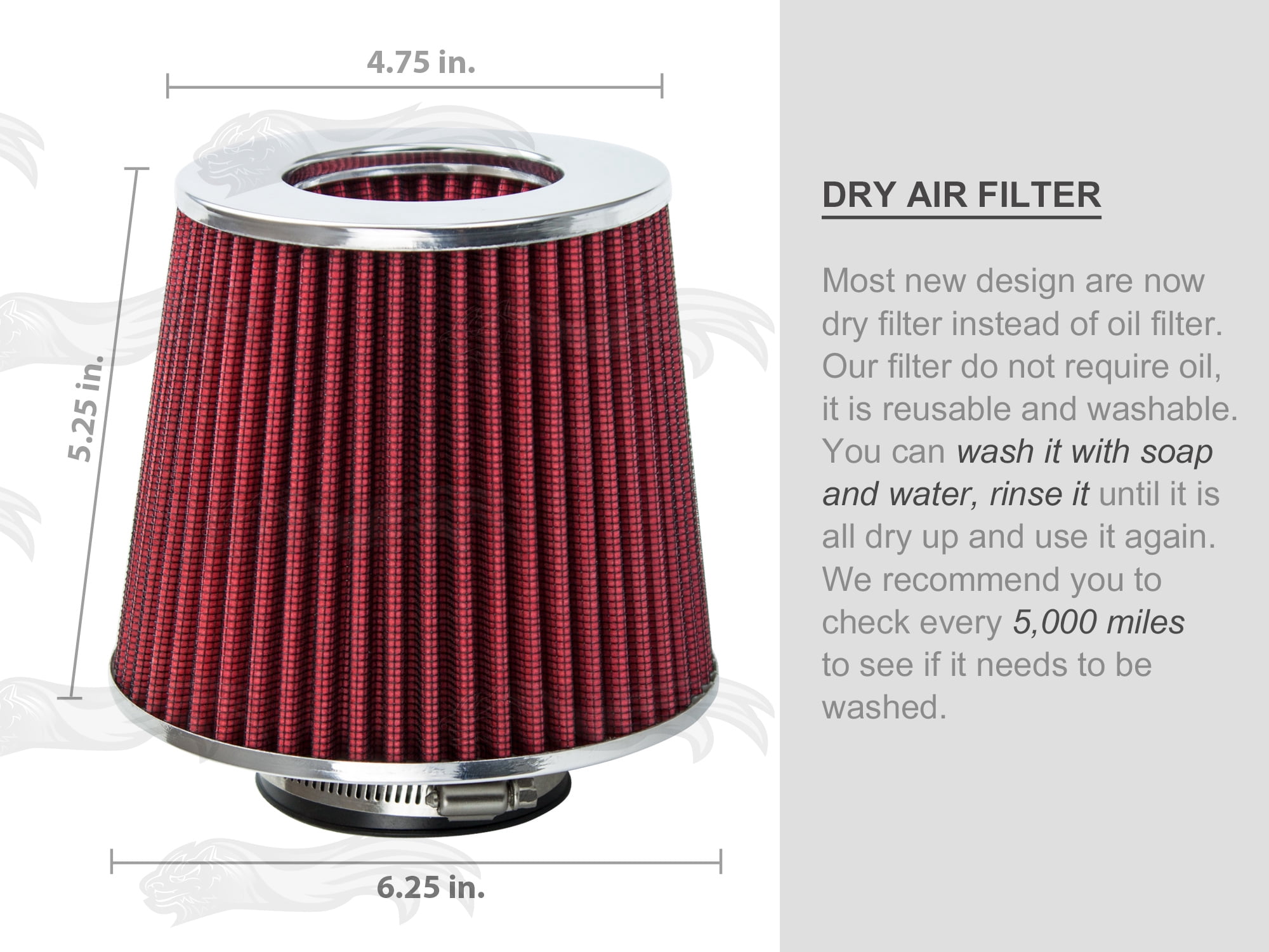 Small Pcv Filter Pcv Filter Ramair 6 Inch 152mm ID Universal High Flow Performance Clamp ...