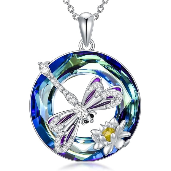 SOULMEET S925 Sterling Silver Dragonfly/Butterfly/Ladybug Necklace Dainty Pendant Necklace Birthday Valentine's Day Gift for Women Her