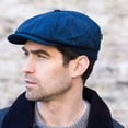 thumbnail image 3 of Mucros Weavers Men's Adult Irish Tweed Driving Cap, Blue, Large, 3 of 3