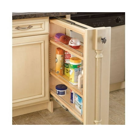 Rev-A-Shelf 432-BFBBSC-6C Pull-Out Between Cabinet Base Filler with Ball-Bearing Soft-Close Slides, 6