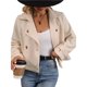 thumbnail image 2 of Gabardina Corta para Mujer, con Doble Botonadura, Larga, para Trabajo, Oficina, Negocios, Informal, Otoño. Albaricoque L, 2 of 9