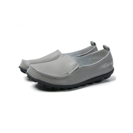 

GENILU Loafers for Women Comfortable Slip On Dress Shoes Casual Leather Walking Flats Outdoor Driving Shoes
