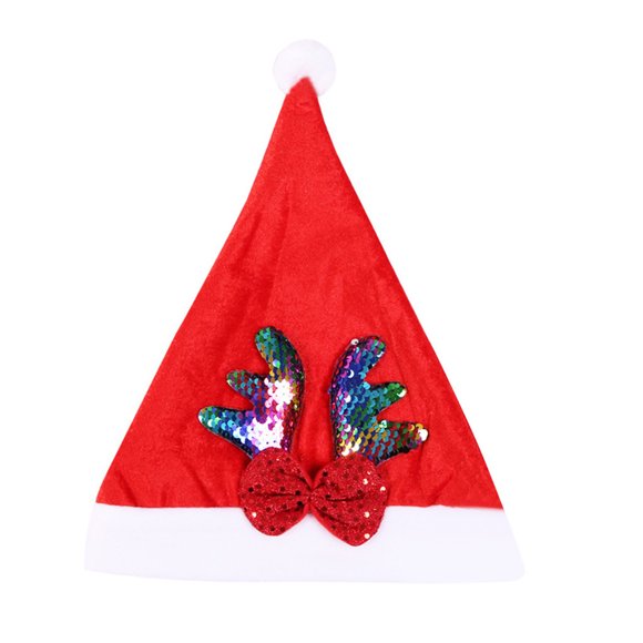 RKSTN Chapeau d'Anniversaire Noël Adulte Chapeau de Noël Chapeau de Noël Pailleté Décoration de Jour de Noël Fête Déguisement Chapeau de Noël Couleur Décoration Maison