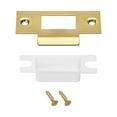 thumbnail image 3 of Uxcell 68mm x 39mm 201 Stainless Steel Door Latch Deadbolt Strike Plate, Gold, 3 of 4