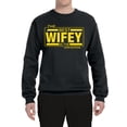 thumbnail image 2 of The Best Wifey in the Universe | Mens and Womens Mother's Day Crewneck Graphic Sweatshirt, Black, Small, 2 of 4