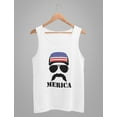 thumbnail image 3 of Stars & Stripes Men's Tank Top - American Flag Print Singlet - Ideal for 4th of July Celebrations - Patriotic Summer Wear - Men's USA Themed Outfit - X-Large White, 3 of 5