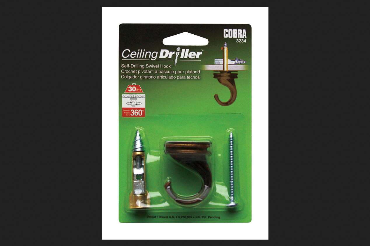Ceiling Driller SelfDrilling Ceiling Hook 51/2 in. L Steel 90 lb. 1