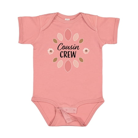 

Inktastic Cousin Crew with Pink Flowers Gift Baby Girl Bodysuit
