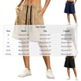 thumbnail image 4 of Tqcoqu Elastic Drawstring Waist Bermuda Shorts for Women,Loose Fit Summer Casual Shorts with Big Patch Pocket,Army Green Women's M-XXXXL, 4 of 7