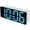 White Case + Blue Digit, variant on Large Digital Alarm Clock Big Numbers for Seniors & Visually Impaired, RGB 9 Inches Desk Clock for Bedroom, Dimmable Jumbo Display, USB Ports, Loud Alarm for Heavy Sleepers, Adjustable Volume