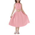 thumbnail image 4 of WRKEKC Robes d'Été pour Filles, Robe Décontractée pour Filles, Justaucorps Ajusté à Manches Longues et Col Rond pour Filles 11 Ans, 4 of 4