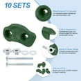 thumbnail image 3 of Rock Climbing Holds, 10 Pcs Small Climbing Rock Wall Grips with Double Hole for Playground Accessory, Green-A, 3 of 7