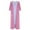 Hot Pink, variant on Kaemgyyd Women Robe Zipper Front House Coat Lightweight 3/4 Sleeve Fashion Striped Nightgown Lounge Sleep Dress with Pockets