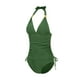 thumbnail image 3 of SAYOO Camisola de 2 piezas con cuello halter para mujer con cordón + bragas de bikini SAYOO Sexy, 3 of 9