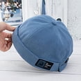 thumbnail image 2 of GegeenDomog Men Hats Docker Cap Hats Beanie Sailor Cap Worker Hat Rolled Cuff Retro Brimless Hat with Adjustable, 2 of 14