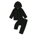 thumbnail image 1 of ZAXARRA Toddler Boy 2 Piece Outfits Corduroy Long Sleeve Hooded Button Closure Jacket with Pants Set Fall Winter Clothes, 1 of 7