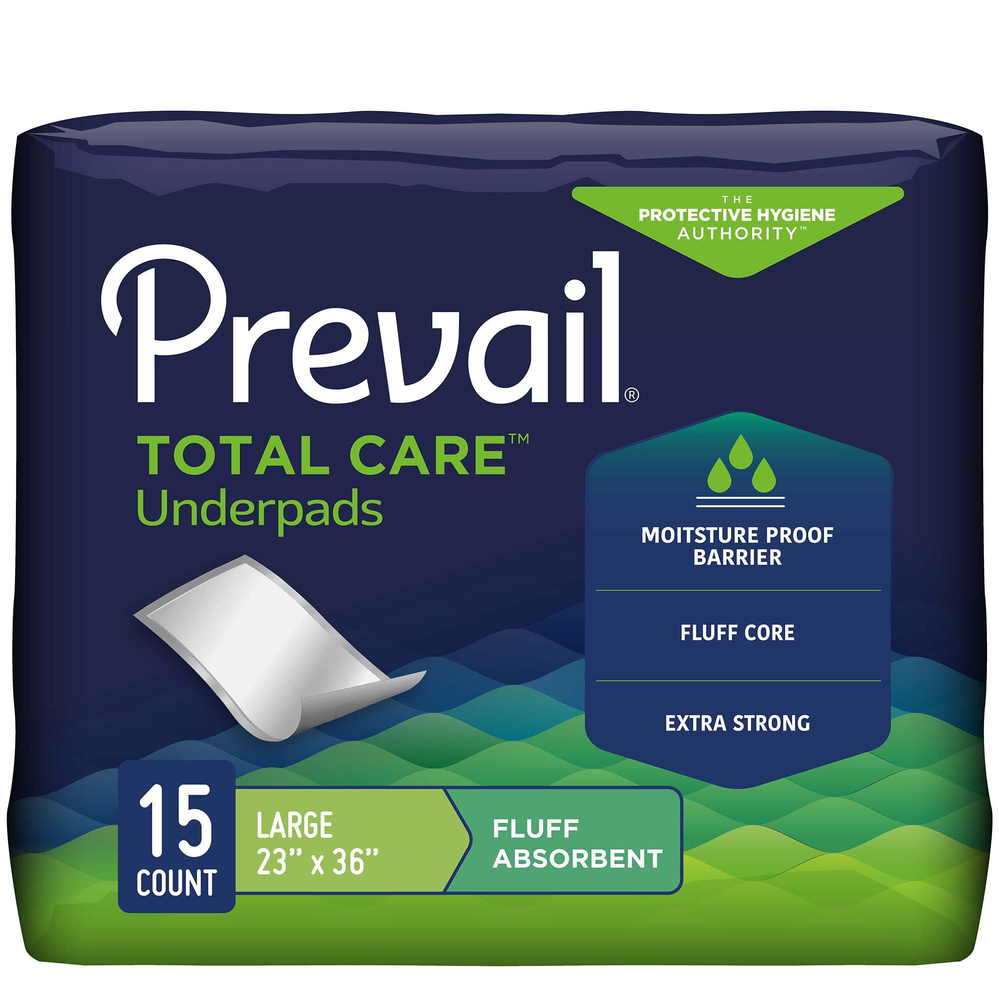 Prevail Disposable Underpad Fluff 23X36