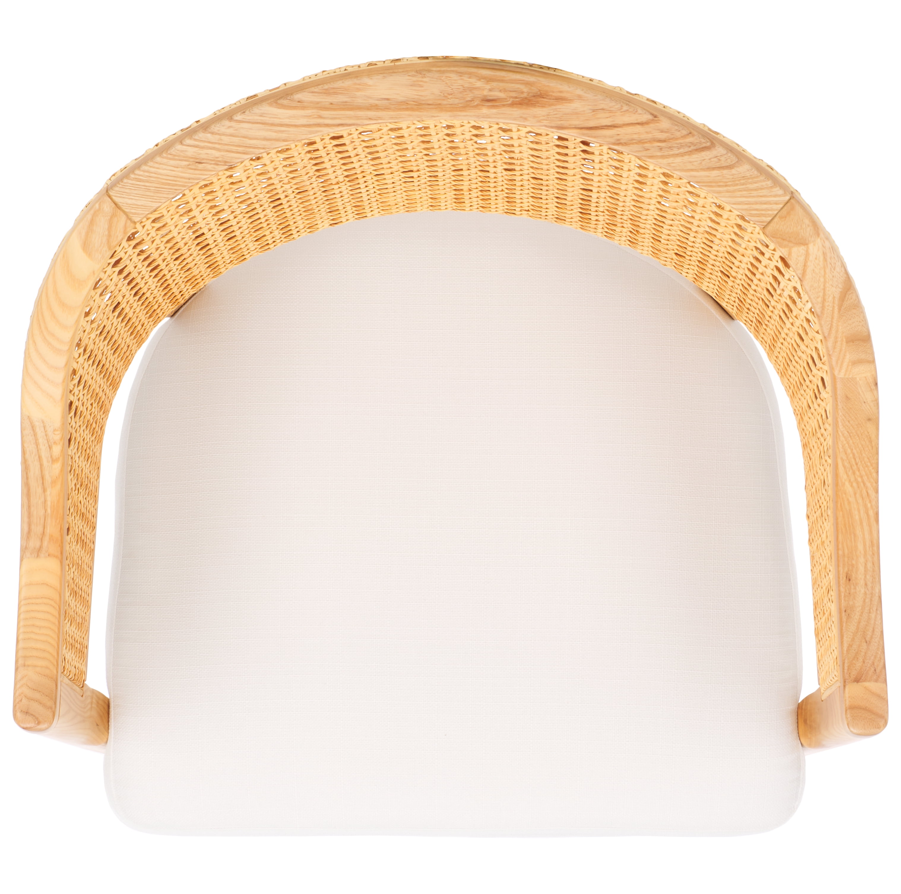 SAFAVIEH Couture Rogue Mid-Century Linen Solid Dining Chair, Natural