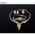 thumbnail image 3 of Elegant European Jewelry Set for Women Featuring Winged K Gold Necklace Earrings and Bracelet - Accessories for Formal Parties and Celebrations, 3 of 8
