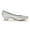 SILVER/GLITTER, variant on BURUDANI Women Fashion Heel Pump Shoes Low Chunky Slip On Round Toe Shoes Comfort Pumps for Work