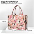thumbnail image 3 of Large Capacity Tote Bag,Pink Beagle and Flower Handbag Fashion Luxury Tote Bag,15.7"x13"x 5.1" Inches,Laptop Compatible, 3 of 6