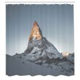 thumbnail image 2 of Ambesonne Switzerland Shower Curtain, Matterhorn Landscape, 69"Wx84"L, Purpleblue Grey Ginger, 2 of 4
