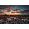 thumbnail image 3 of Mirica, Dan 18x13 Black Modern Framed Museum Art Print Titled - Sunset Over Jemaa Le Fnaa Square In Marrakech-Morocco, 3 of 5