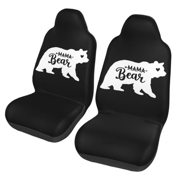 KAKALAD Mama Bear Cute 01 Car Accessories Seat Covers Set Vehicle Seat Covers Universal Front Seats Protector 2 Pcs