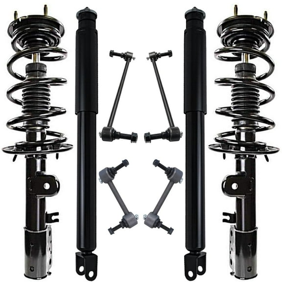 Detroit Axle - FWD Front Struts & Coil Spring   Rear Shock Absorbers   Front & Rear Sway Bars Replacement for 2013-2018 Ford Explorer - 8pc Set