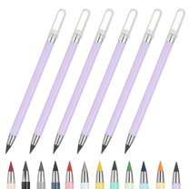 6 Pcs Mechanical Sharpened Forever Pencils Set, Purple