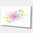 thumbnail image 2 of Purple Green Glowing Fractal Flower - Floral Canvas Art Print, 2 of 3