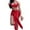 Red, variant on HXWCHs Women's Fashion Nightclub Two Piece Set Strappy Cropped Top with Metallic Finish and Stretchy Leather Skirt Suit for Party Outfit S Silver