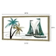 thumbnail image 3 of Coastal Tropical Sails Openwork Framed Metal Wall Art 39 x 20, 3 of 5