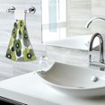 thumbnail image 5 of Yayeee Kitchen Hanging Hand Towels Set of 2 with Loop Bathroom Absorbent Tie Towel, Gray Floral, 5 of 7