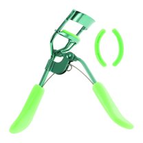Unique Bargains 1 Pcs Women Portable Eyelash Curler for Beauty Parlor Business Travel Carbon Steel PS Green