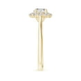 thumbnail image 3 of ANGARA Natural 0.72 Ct. Diamond Halo Ring in 14K Yellow Gold for Women (Ring Size: 11.5), 3 of 10