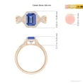 thumbnail image 5 of ANGARA Natural 1.5 Ct. Tanzanite with Diamond Halo Ring in 14K Rose Gold for Women (Ring Size: 11), 5 of 9