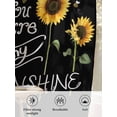 thumbnail image 6 of Sheer Curtains 54 Inch Length, Sunflowers Semi Sheer Curtains Light Filtering Window Treatment, Modern Bee You Are My Sunshine Black Privacy Voile Drapes for Living Room Bedroom 52x54 Inch, 6 of 7