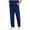 Dark Blue, variant on Chiccall Men's Scrub Pants Nursing Pants with 4 Pockets Stretch Comfy Lightweight Elastic Waist Drawstring Straight Pants