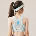 thumbnail image 5 of Hjtefg Girls Sports Bras for Teens - High Support Wireless Active Bra, Seamless Workout Top for Running, Yoga & Gym,Color: Light Blue Size: 12-13 Years, 5 of 8
