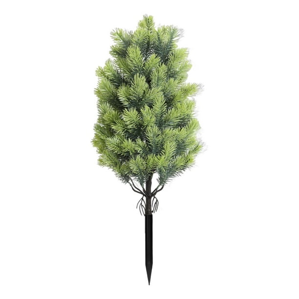 Árbol artificial de hoja perenne falso, adorno de planta falsa para el porche delantero del patio trasero. Verde