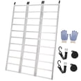 thumbnail image 1 of Bingirl Tri-Folding Aluminum Ramps - 1500Lbs Loading Ramps for Pickup Trucks Bed & Trailers, with Load Straps for ATV/UTV, Sweeper Machine, Golf Carts, 77 x 54 Inch, Silver, 1 of 7