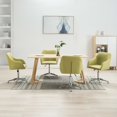 thumbnail image 1 of vidaXL Swivel Dining Chairs 4 pcs Green Fabric, 1 of 5