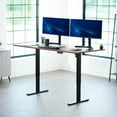 thumbnail image 4 of VIVO Dark Walnut 71 x 36 inch Universal Table Top for Sit to Stand Desk Frames, 4 of 5