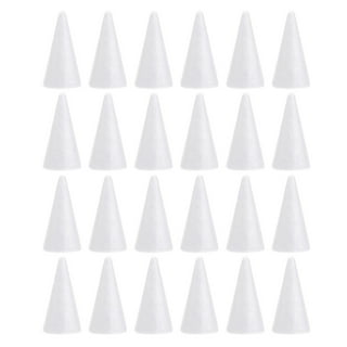 30pcs White Cone Shape Christmas Tree Polystyrene Cone Foam Materials for  Kids Crafts DIY Modeling Handmade Toys 150mm