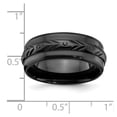 thumbnail image 2 of Chisel Black Zirconium Polished 8mm Band Size 12 Jewelry for Women, 2 of 7